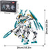 White Horse Dragon Samurai Mech Robot Model 2 in 1 Building Blocks Toy Set for Age 8+ Children Adults 731 Pieces