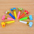 24 Pieces Party Blower Noisemakers - Funny Blowouts, Whistles, Fringed Noise Makers, Random Color Party Horns