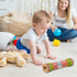 Musfunny Rainmaker Baby Rain Stick Toys, 8 inch Sensory Rattle for Babies, Colorful Musical Instrument