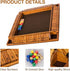 Upgraded Shut The Box Dice Game - 16.54’’ Wooden Board Math Game with 15 Numbers for 1-4 Players, 16 Dices