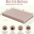 38x24x3 Mini Crib Mattress Dual-Sided Soft Cotton Cover Premium Ventilated Cooling Memory Foam Baby Mattress w