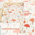 2 Pack 5228 SDIII Mushroom Crib Sheets for Boys Girls Stretchy Microfiber Jersey Knit Soft Fall Crib Sheets
