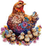 Jigfoxy Wooden Puzzle for Adults, Hen Wooden Jigsaw Puzzles for Adults, Unique