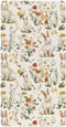 miaozhen Cotton Crib Sheets for Baby Boys Girls Ultra Soft Rabbits and Flowers
