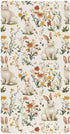 miaozhen Cotton Crib Sheets for Baby Boys Girls Ultra Soft Rabbits and Flowers