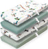 FIGEPO 4 Pack Mallard Duck Baby Changing Pad Covers Neutral Unisex Breathable Fitted