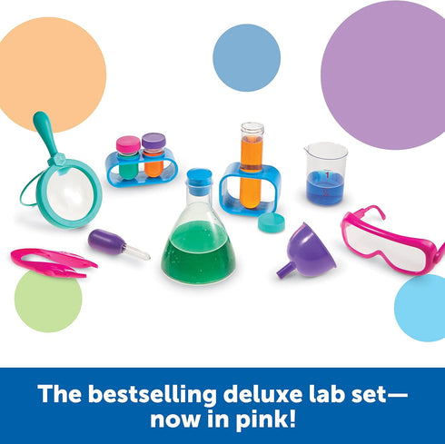 Learning Resources Primary Science Lab Set Pink - 22 Pieces, Science Kits for Toddlers, STEM Toys for Kids Ages 3+