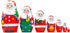 Christmas Santa Wooden Nesting Dolls 7 pcs - Santa Claus Christmas Decoration