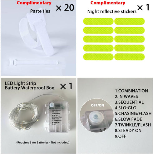16.4ft LED Stroller Lights - Theme Park Favorite for Easy Stroller Finding, Beautiful Decoration with High Attention