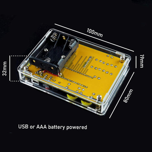 DIY Soldering Project Game Kit Retro Classic Electronic with 5 Games and Acrylic Case, Ideal for STEM Education