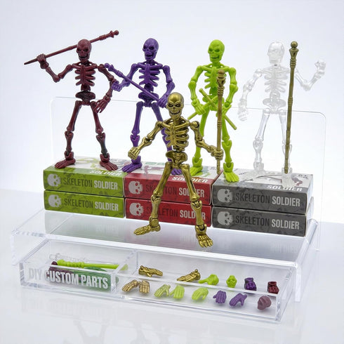6 Pack T13 Set 2 Dummy 13 Skeleton Action Figure Each with Scepter & Hand Types Titan Lucky Action Figure Multi-Jointed