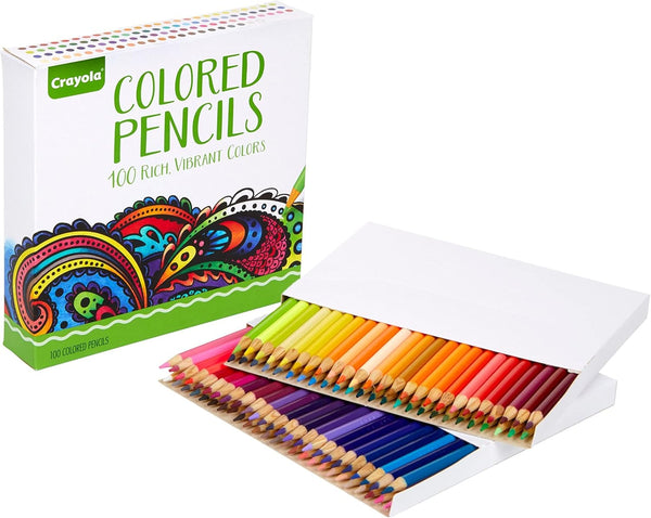 Crayola Adult Colored Pencil Set, 100 Premium Pencils for Coloring Books
