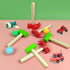 AIHSUMC 10 Hammer 100 Hammer Hammers Pcs Kids Wooden Toy with Pcs Colorful Wood Golf Tees, Small Plastic Simulation