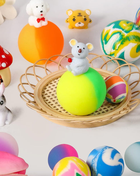 Pllieay 12PCS Bouncy Balls, Mixed Color Bouncing Balls for Kids Birthday Goodie Bag Fillers