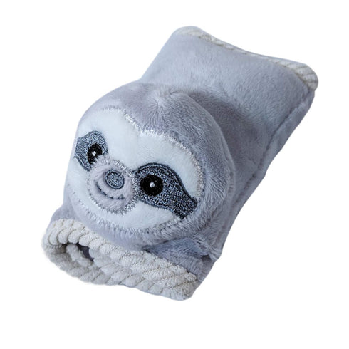 Kelly Baby Sloth Seat Belt Cover, Grey with Corduroy Trim