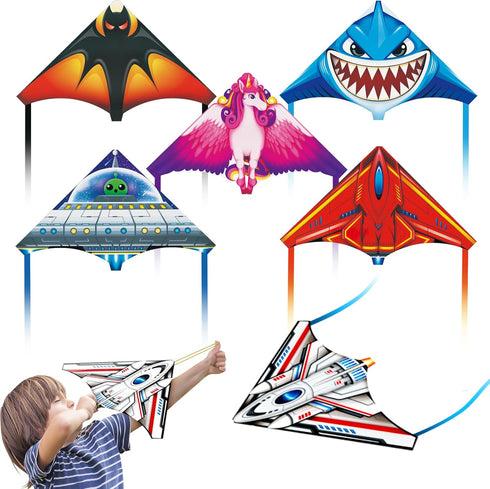 6 Pack Mini Kites for Kids Adults, Finger Launcher Kite for Age