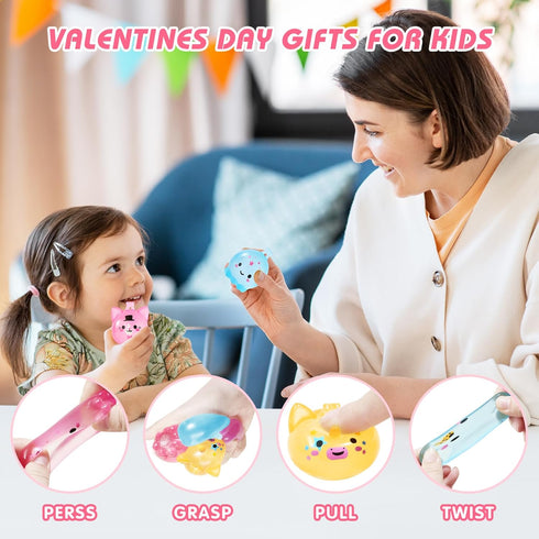 24 Pack Fidget Toys Stress Balls for Kids & Adults, Sugar Squishy Balls, Squishy Sensory Squeeze Toys for Anxiety/ADHD