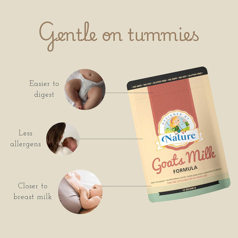 (12 Tummies Goat Milk Formula - MADE IN THE USA - Easy to Digest All Life Stages Formula months and above)