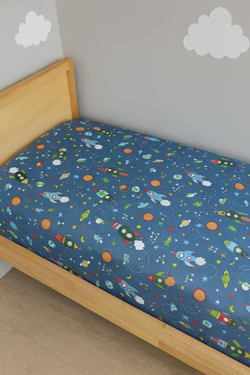 Set Set Mattress,1 (28"x52") Fitted Crib Sheets,Organic Sheet for Toddler Mattress, Turkish Cotton Mini Crib Sheets