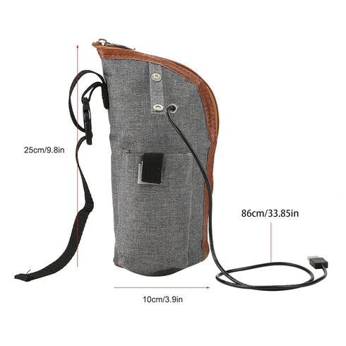Detachable Zipper Reusable Milk Heater and Warmer for Infant Feeding Bottle, for Portable Travel Mug, Bottle Heated