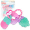 Nuby IcyBite Popsicle, Donut and Ice Cream Teether Ring, 3+ Months