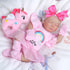 BABESIDE 13 Pcs Reborn Baby Doll Clothes with Bassinet for 17-22 Inch Dolls, Pink Outfit Accessories