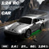 1:24 4WD 20KM/H 2 RC Drift Car Scale, Remote Control Car with LED Lights High Speed, Dual-Mode Racing & Drifting Toy