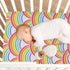KICPOAY 39 27 Fitted Crib Sheets Colorful Rainbow Stretchy Portable Playard Sheets for Baby Toddler, Breathable Soft