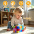 8 1.65 Inch 1 2 3 (16PCS) Large Magnetic Building Blocks in Colors, Magnet Cubes for Sensory Education, STEM Learning