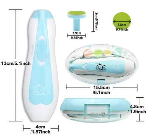 Baby Nail Trimmer 21 in 1, Royal Angels Electric Nail File with 13 Extra Tools for Newborn Toddler Care, Green