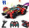 GoolRC RC Stunt Car, Gesture Sensing 2.4GHz 4WD Remote Control Car with Lights, Music & Spray, 2 Batteries (Red)
