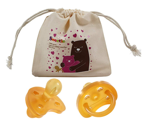 SWEETIE Rubber Pacifier Natural Rubber Pacifier Rounded Heart Shape Rubber 1 Count
