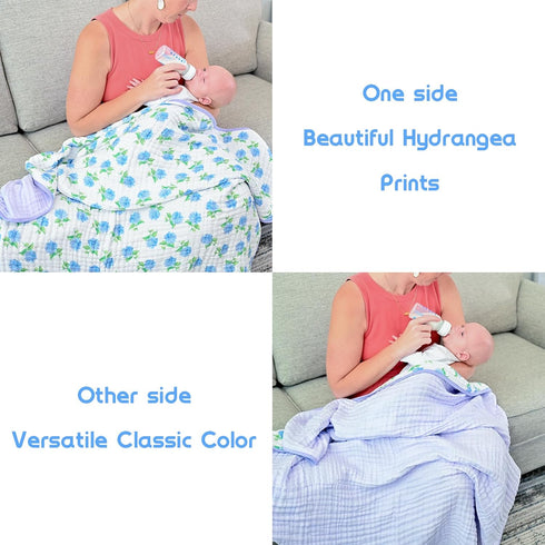 100% 6 47"x 47", LollyBanks Muslin Baby Blanket Organic Cotton, Muslin Quilt Lightweight, Toddler Blanket for Girls