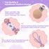 (2pack:Lavender 2) Pacifier Clip for Boys Girls Floral Daisy Macrame Baby Paci Clip Pacifier Holder Leash Boho Wooden