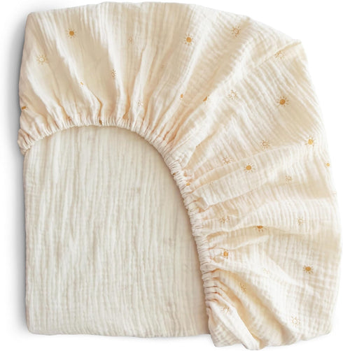 mushie Extra Soft Muslin Fitted Crib Sheet | 192 Thread Count |