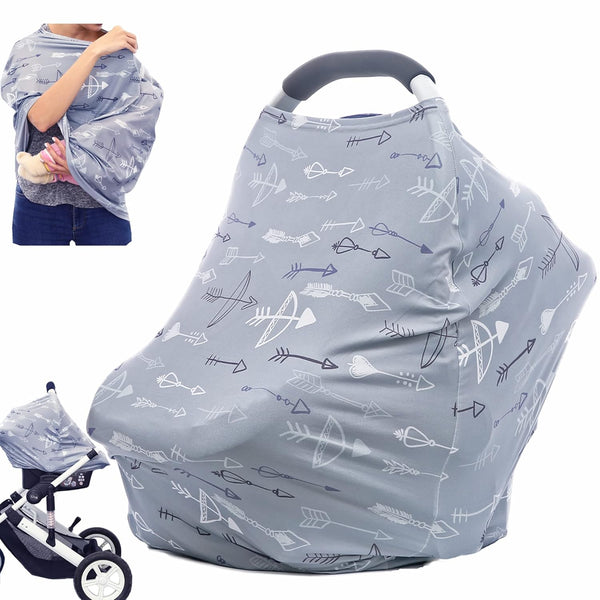 Breastfeeding Cover Carseat Canopy - Multi Use Car Seat Covers for Babies, Infant Stroller Cover, Baby Shower Gifts