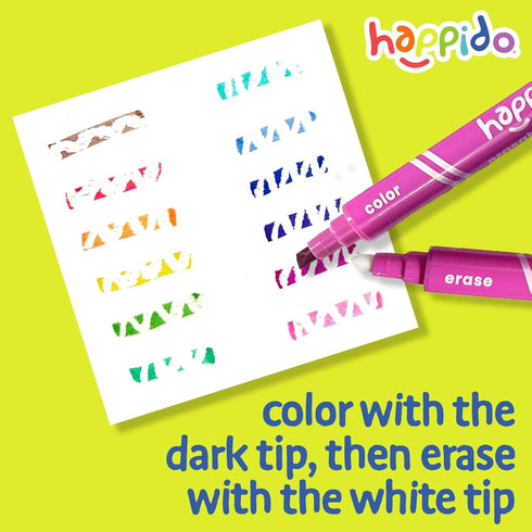 Sets Set 12 Set International Arrivals Double Sided Erasable Marker for Kids Happido, of Chisel Tip Non Toxic Markers