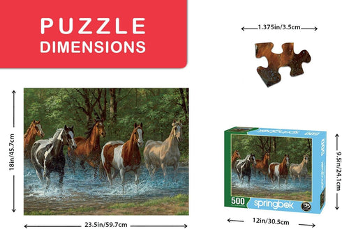 500 Summer Large/18 23.5" Springbok Piece Jigsaw Puzzle Creek Multi, x