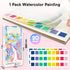Set, Watercolor Painting Coloring Books Pocket Watercolor Paint Bookmarks, Mess Free Paint with Water Travel Class