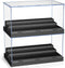 KKU Display Case for Minifigure Action Figures, Acrylic Storage Box with 3 Movable Steps, Gift for Kids and Adults