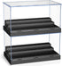 KKU Display Case for Minifigure Action Figures, Acrylic Storage Box with 3 Movable Steps, Gift for Kids and Adults