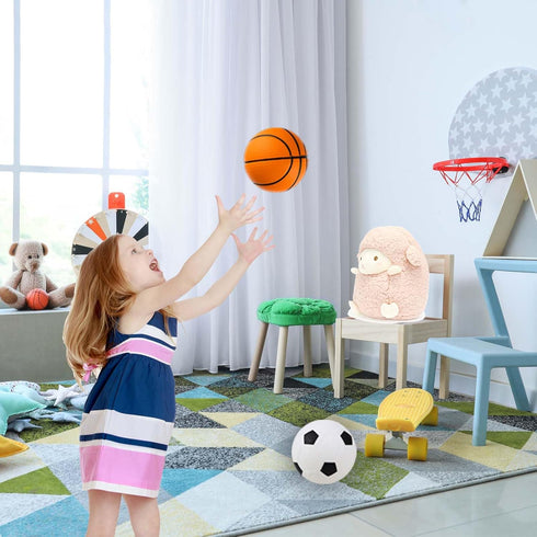 Toddler & Little Kids Basketball - 5" Mini Inflatable Balls for Indoor Outdoor Play