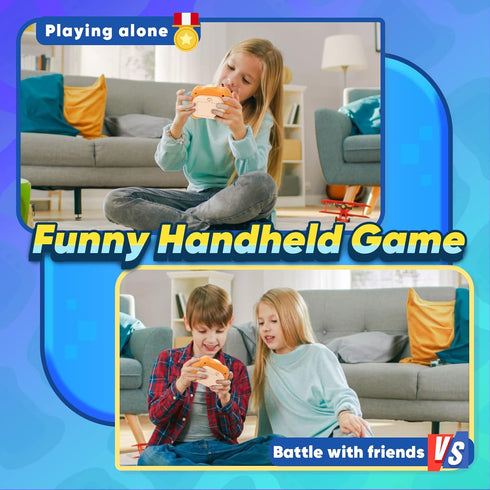 Handheld Game for Kids 6-12 with Lights and Sounds, Sensory Fidget Toy for 6-12 Year Olds - Orange Birthday Gift
