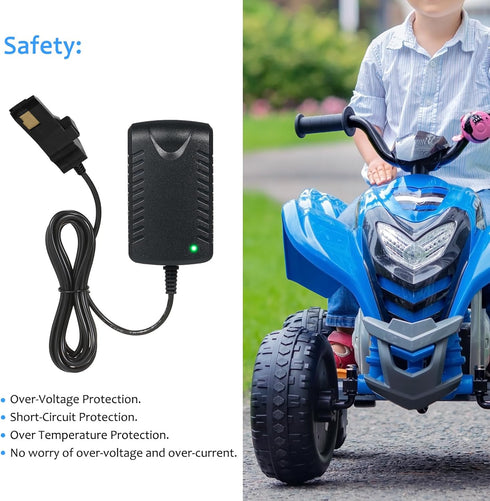 12V Charger for Fisher-Price Power Wheels Gray and Orange Top Batteries