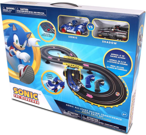 NKOK Sonic & Shadow RC Slot Car Set, Counts Laps, Great for Kids, Working Lights, Ages 5 and Up