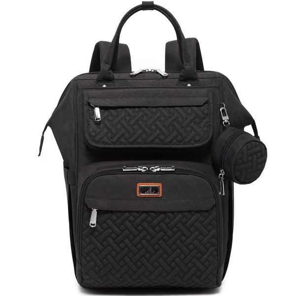 BabbleRoo Diaper Bag Backpack, Multifunction Nappy Changing Bag with Changing Pad, Stroller
