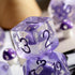 Mushroom Resin Dice Set D&D: 7PCS D&D Dice Set with Gift Velvet Bag for Tabletop Games (Purple Mushroom)