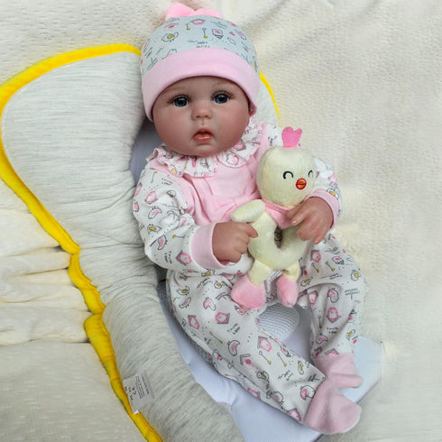 Reborn Baby Dolls - 16 Inch Realistic Newborn Girl, Lifelike Handmade Silicone Baby with Soft Weighted Body