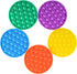 5 Pack Pop Sensory Fidgets, Round Push Bubble and Silicone Pressure Relieving Toys
