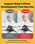 Tummy 0-6 Black and White Baby Books for Newborn - Time Mirror & Sensory Toys Soft Montessori Toy for Infant Visual